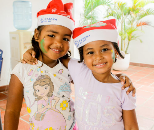 Niñas del CDI en la celebración de las fiestas de fin de año